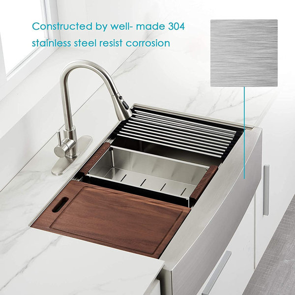 ALWEN Farmhouse Workstation Kitchen Sink Wayfair